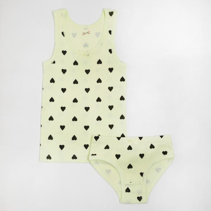 Комплект (майка,трусы) для девочки, цвет светло-зелёный, рост 128-134 см
Комплект (майка,трусы) для девочки, цвет светло-зелёный, рост 128-134 см