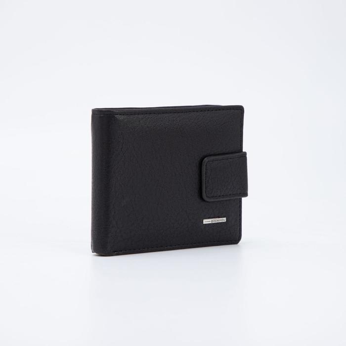 Портмоне мужское, отдел на магните, цвет чёрный
Портмоне мужское, отдел на магните, цвет чёрный