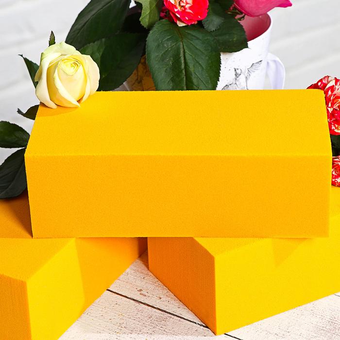 Губка флористическая "Оазис Витал", жёлтый, 23 х 11 х 7,5 см
Губка флористическая "Оазис Витал", жёлтый, 23 х 11 х 7,5 см