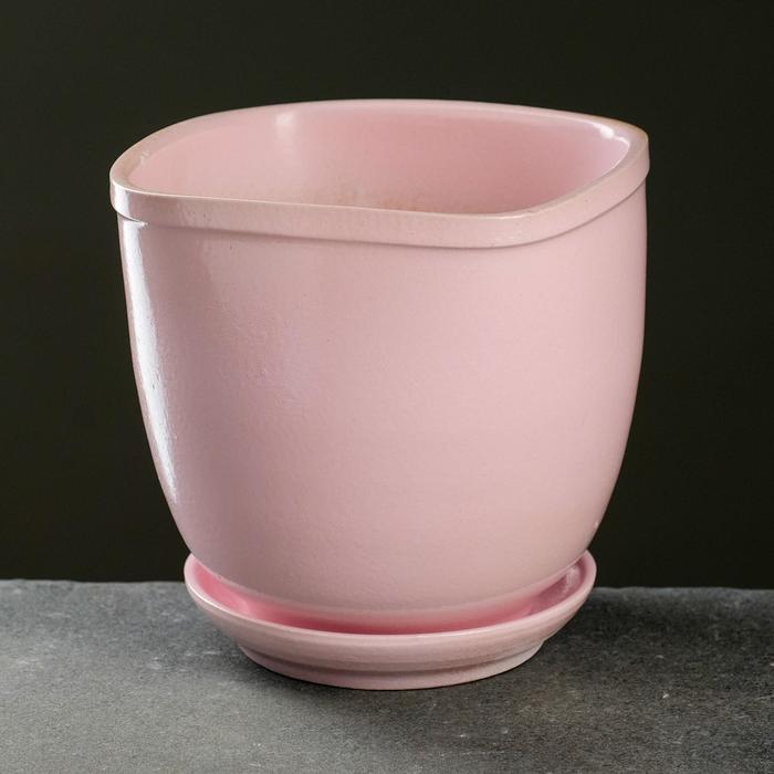 Горшок цветочный "Персик" с поддоном, 8л 
Горшок цветочный "Персик" с поддоном, 8л