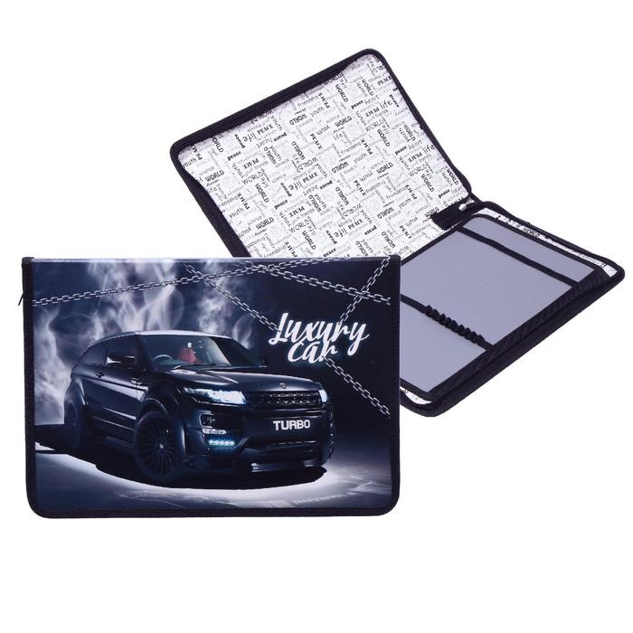 Папка для труда А4, молния вокруг, откидная планка, ламинированный картон, Turbo 
Папка для труда А4, молния вокруг, откидная планка, ламинированный картон, Turbo