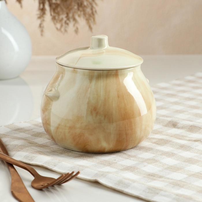 Горшок для запекания "Капля", под мрамор, бежевый цвет, глянец, 0.6 л
Горшок для запекания "Капля", под мрамор, бежевый цвет, глянец, 0.6 л