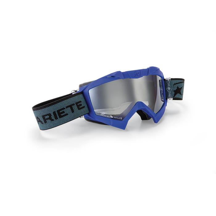 фото Кроссовая маска ariete adrenaline primis plus dots, синяя, прозрачная линзы