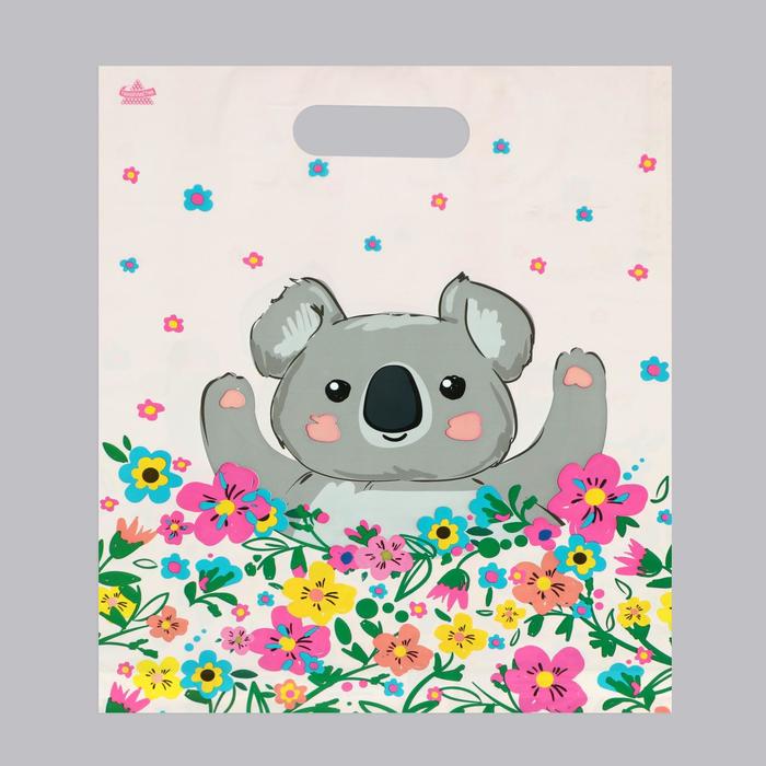 Пакет "Коала в цветах", полиэтиленовый с вырубной ручкой, 31х40 см, 60 мкм
Пакет "Коала в цветах", полиэтиленовый с вырубной ручкой, 31х40 см, 60 мкм