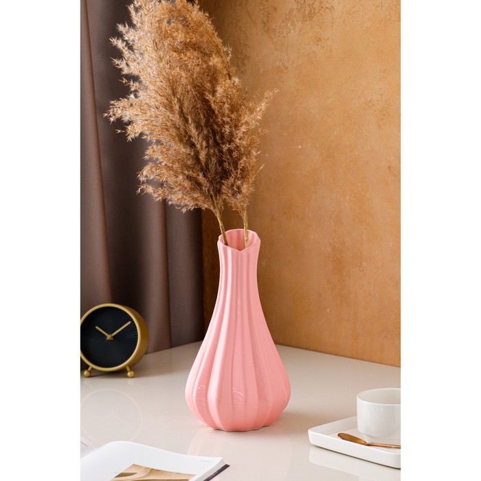 Ваза керамическая "Жемчужина", настольная, розовая, 30 см
Ваза керамическая "Жемчужина", настольная, розовая, 30 см