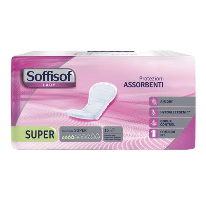 Soffisof Женские урологические прокладки Lady Super, 15 шт
Soffisof Женские урологические прокладки Lady Super, 15 шт