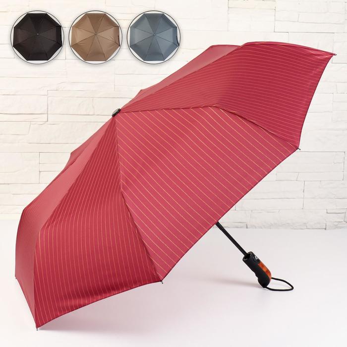 Зонт автоматический «Полоска», 3 сложения, 8 спиц, R = 47 см, цвет МИКС
Зонт автоматический «Полоска», 3 сложения, 8 спиц, R = 47 см, цвет МИКС