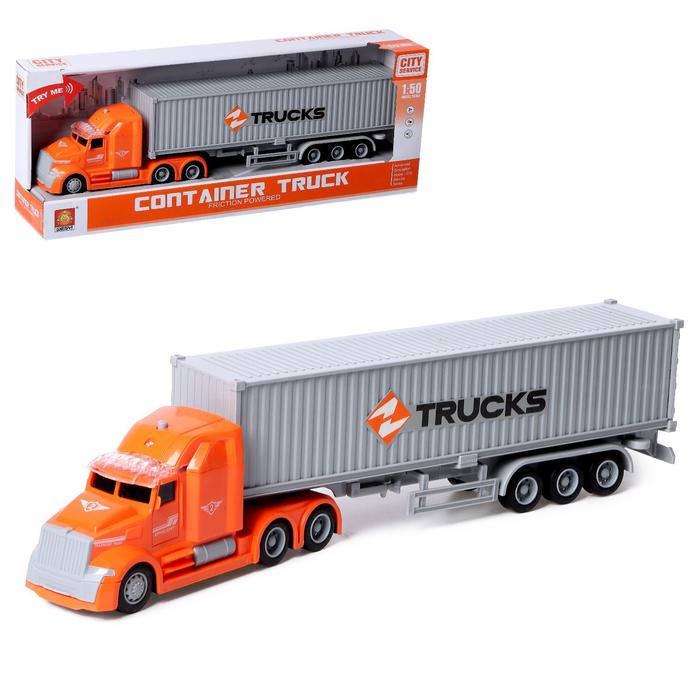 Грузовик инерционный «Перевозчик», открываются двери, свет и звук, 1:50
Грузовик инерционный «Перевозчик», открываются двери, свет и звук, 1:50