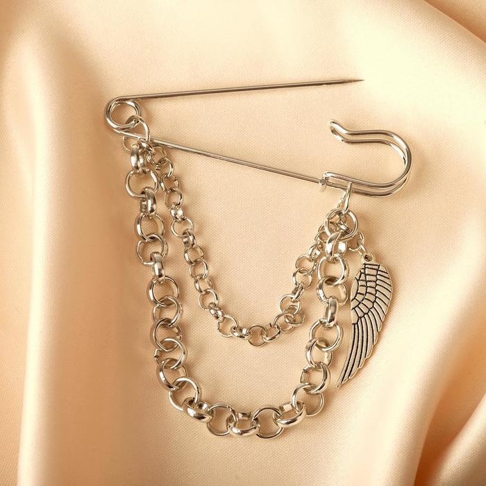 Булавка с подвесками "Крыло", 6,5см, цвет серебро
Булавка с подвесками "Крыло", 6,5см, цвет серебро