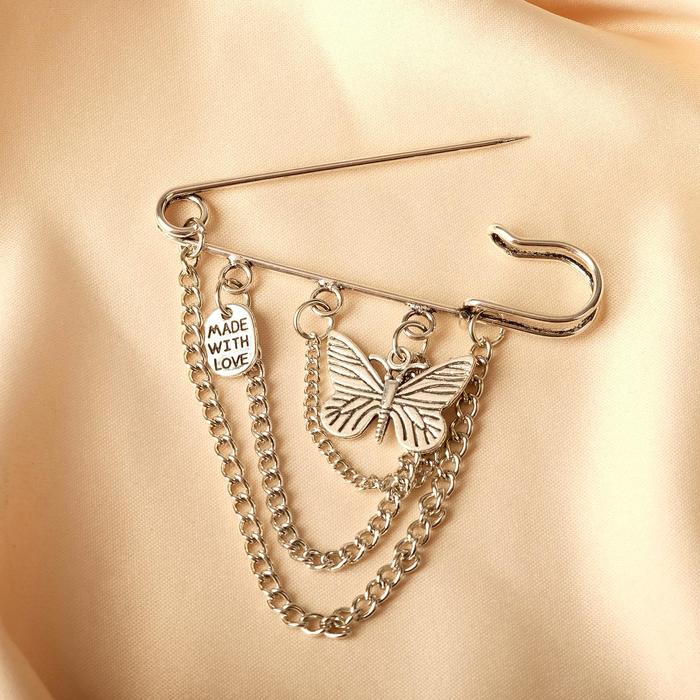 Булавка с подвесками "Бабочка", 7см, цвет чернёное серебро
Булавка с подвесками "Бабочка", 7см, цвет чернёное серебро