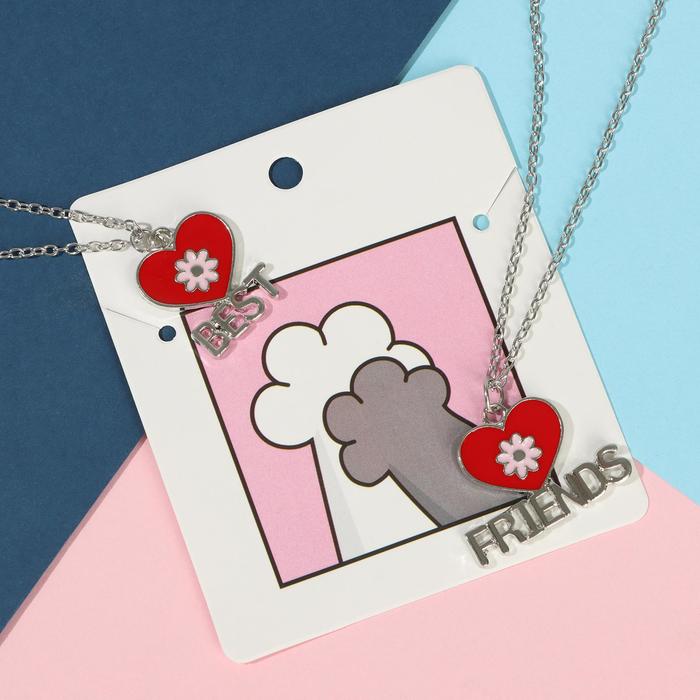 Кулоны "Неразлучники" сердце с цветами, цвет красно-розовый в серебре, 45 см
Кулоны "Неразлучники" сердце с цветами, цвет красно-розовый в серебре, 45 см