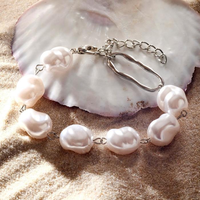 Браслет жемчуг "Барокко" с кругом, цвет белый в серебре, L=18см
Браслет жемчуг "Барокко" с кругом, цвет белый в серебре, L=18см