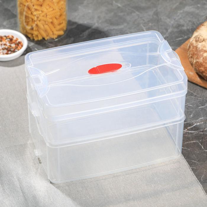 Контейнер пластиковый двухуровневый, с отсеками 2 л и 3 л
Контейнер пластиковый двухуровневый, с отсеками 2 л и 3 л