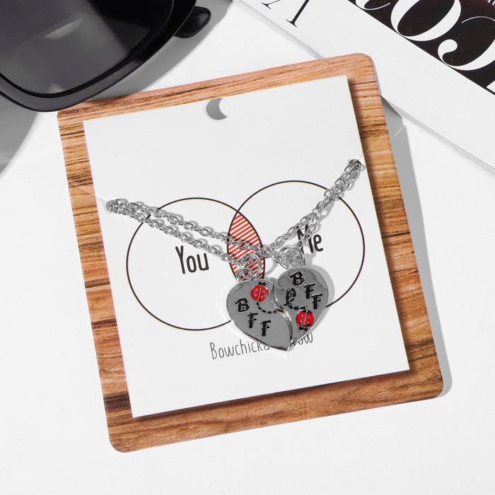 Кулоны "Неразлучники" сердце, божьи коровки, цвет чёрно-красный в серебре, 45 см
Кулоны "Неразлучники" сердце, божьи коровки, цвет чёрно-красный в серебре, 45 см