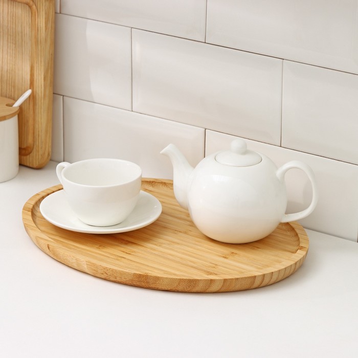 Поднос «Комфорт», 33×25 см, овальный, бамбук
Поднос «Комфорт», 33×25 см, овальный, бамбук