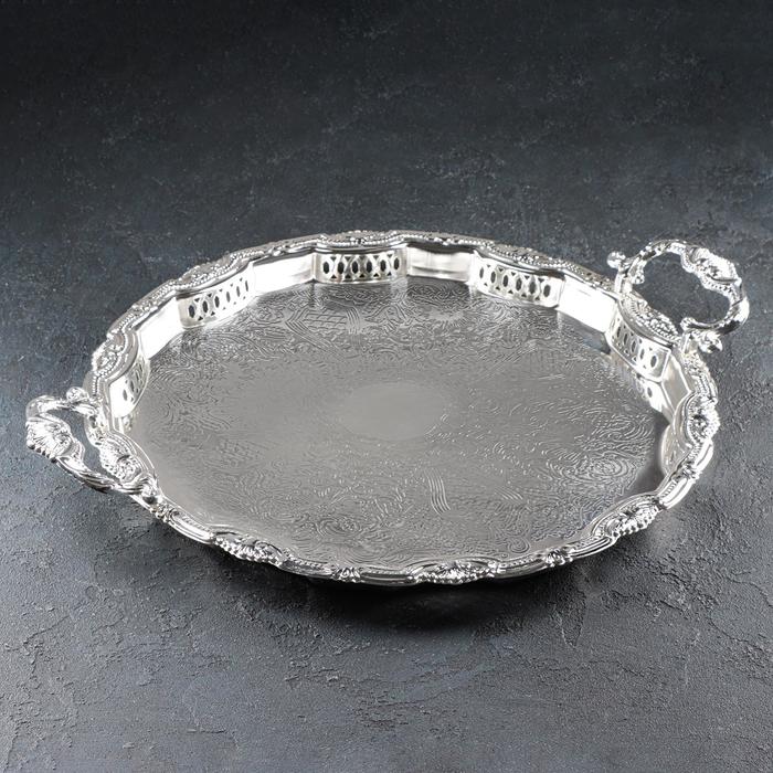 Поднос «Гранж», 49,5×39,5×7 см, цвет серебряный
Поднос «Гранж», 49,5×39,5×7 см, цвет серебряный