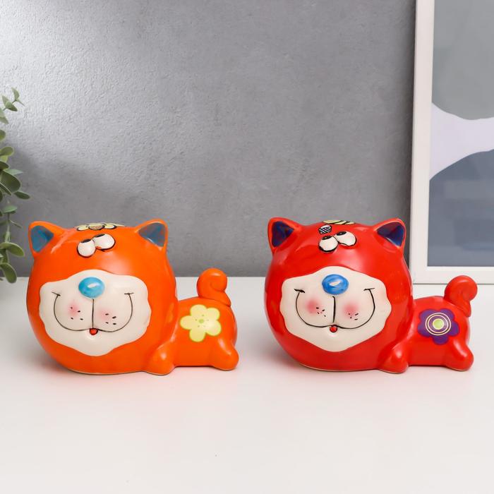 Копилка керамика "Смешной котик" МИКС 10х15х10 см 
Копилка керамика "Смешной котик" МИКС 10х15х10 см