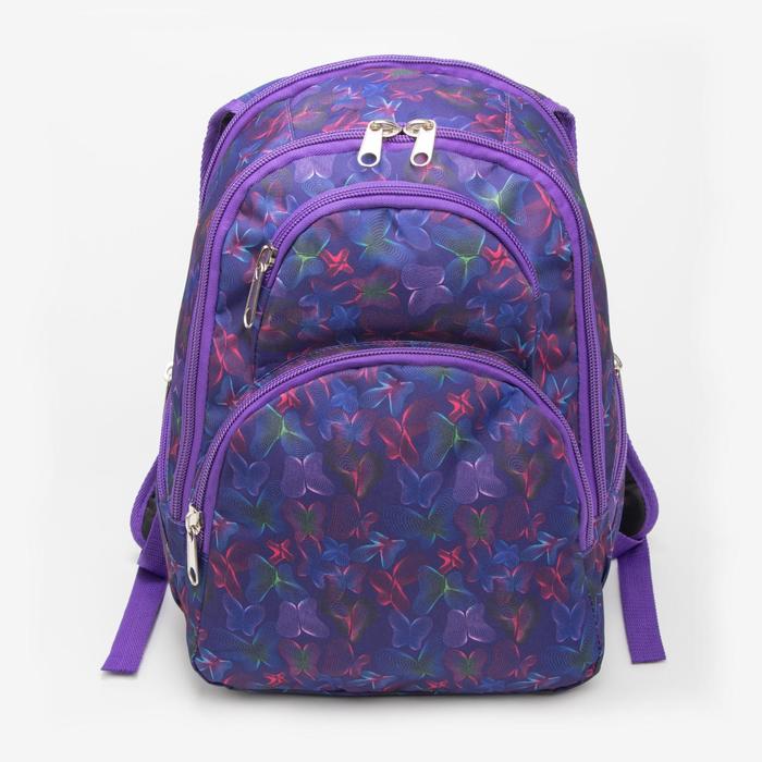 Рюкзак школьный, 2 отдела на молниях, 2 наружных кармана, 2 боковых кармана, цвет фиолетовый
Рюкзак школьный, 2 отдела на молниях, 2 наружных кармана, 2 боковых кармана, цвет фиолетовый