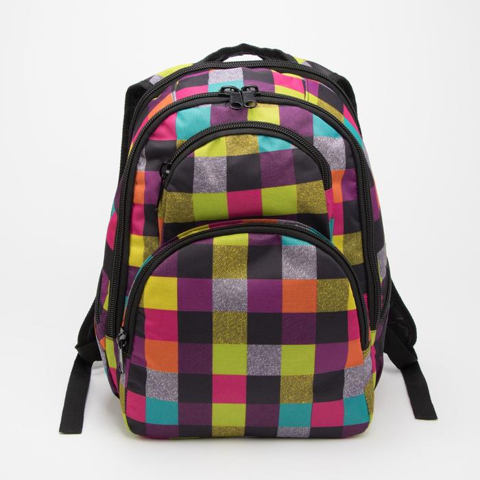 Рюкзак школьный, 2 отдела на молниях, 2 наружных кармана, 2 боковых кармана, цвет разноцветный
Рюкзак школьный, 2 отдела на молниях, 2 наружных кармана, 2 боковых кармана, цвет разноцветный