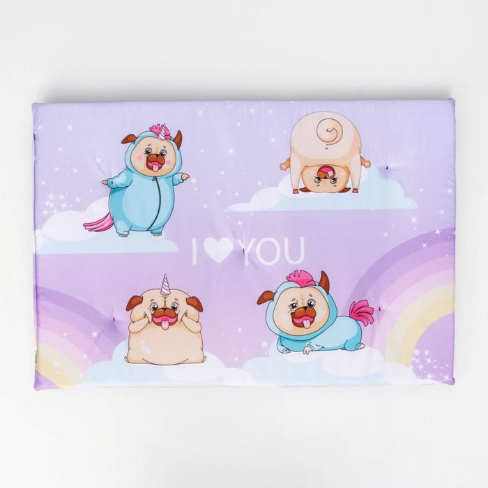 Матрасик стёганый 60х40 см I love you 
Матрасик стёганый 60х40 см I love you