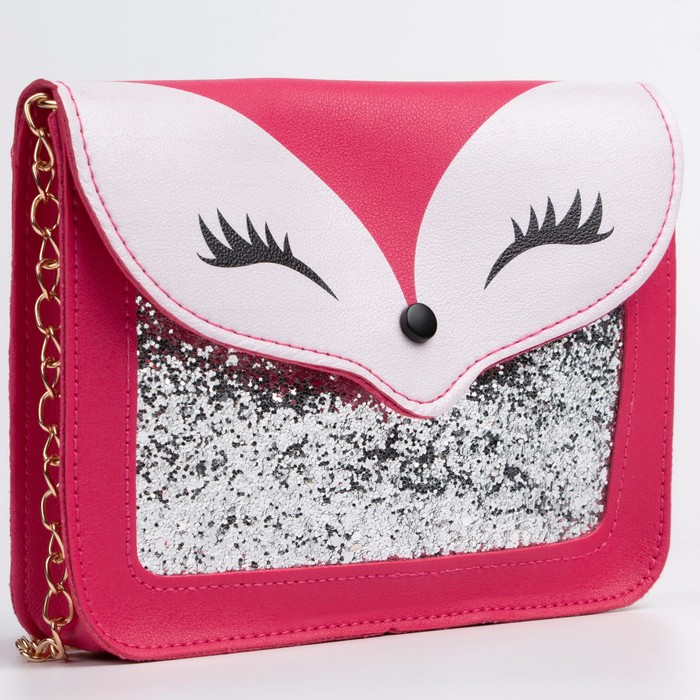 Сумка детская на ремешке «Лисичка», с цепочкой, с блестками, цвет розовый
Сумка детская на ремешке «Лисичка», с цепочкой, с блестками, цвет розовый