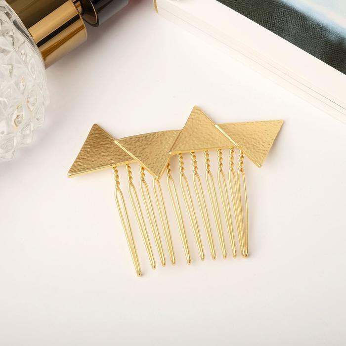 Гребень для волос "Либерти" треугольники, 6,5х5 см, золото
Гребень для волос "Либерти" треугольники, 6,5х5 см, золото