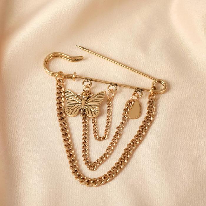 Булавка с подвесками "Бабочка", 7см, цвет розовое золото
Булавка с подвесками "Бабочка", 7см, цвет розовое золото