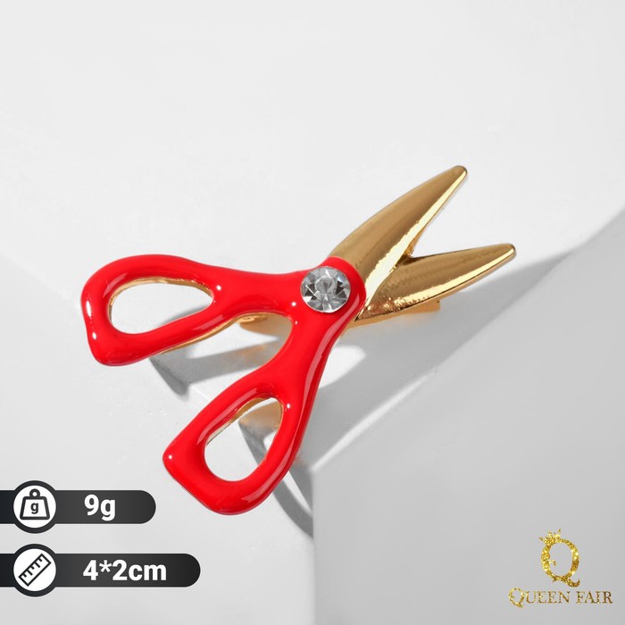 Брошь "Ножницы" мастерские, цвет красный в золоте
Брошь "Ножницы" мастерские, цвет красный в золоте