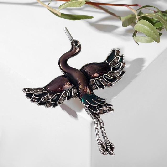 Брошь "Аист" парящий, цветной в чернёном серебре
Брошь "Аист" парящий, цветной в чернёном серебре