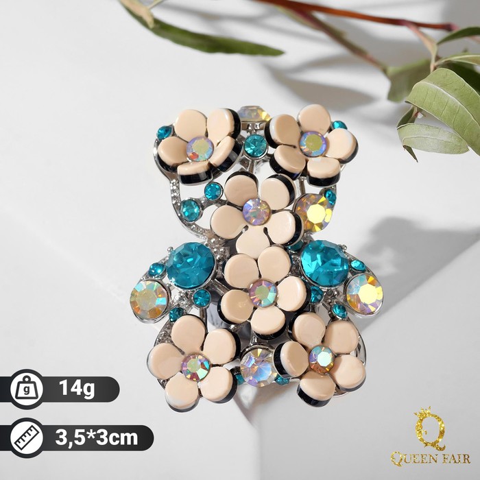 Брошь "Мишка" цветочный, цвет бело-голубой в серебре
Брошь "Мишка" цветочный, цвет бело-голубой в серебре