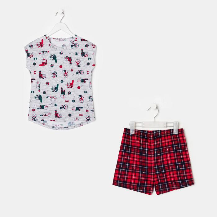 Пижама для девочки, цвет серый/клетка, рост 104 см
Пижама для девочки, цвет серый/клетка, рост 104 см