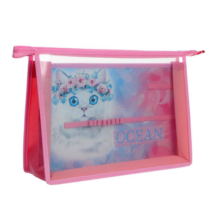 Папка для труда А4, молния сверху, пластиковая, с уголком, ПТР-2, «Голубоглазый котёнок»
Папка для труда А4, молния сверху, пластиковая, с уголком, ПТР-2, «Голубоглазый котёнок»