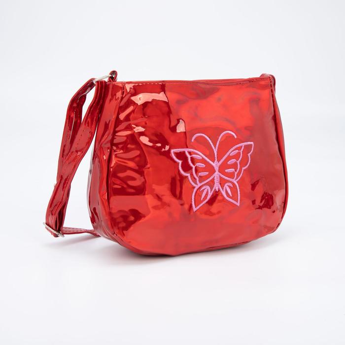 Сумка детская, отдел на молнии, регулируемый ремень, цвет красный, «Бабочка»
Сумка детская, отдел на молнии, регулируемый ремень, цвет красный, «Бабочка»