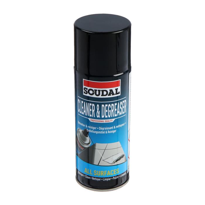 Очиститель и обезжириватель Soudal CLEANER DEGREASER, 400 мл
Очиститель и обезжириватель Soudal CLEANER DEGREASER, 400 мл