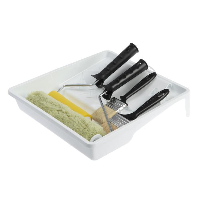 Набор малярный DECOR, ванночка 320х350 мм, валик полиакрил, валик прижимной, кисти, шпатель
Набор малярный DECOR, ванночка 320х350 мм, валик полиакрил, валик прижимной, кисти, шпатель