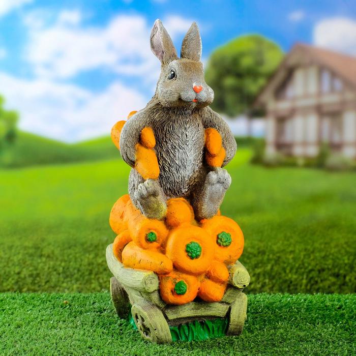 Садовая фигура "Зайка Стиф на телеге" 14х18х31см 
Садовая фигура "Зайка Стиф на телеге" 14х18х31см