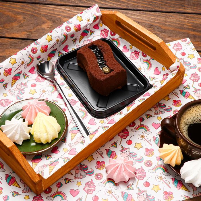 Бумага для подачи "Пирожные", 0,39 х 0,29 м
Бумага для подачи "Пирожные", 0,39 х 0,29 м