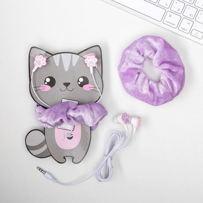 Наушники и резинка для волос на открытке «Котик», 10,3 х 14,5 см
Наушники и резинка для волос на открытке «Котик», 10,3 х 14,5 см