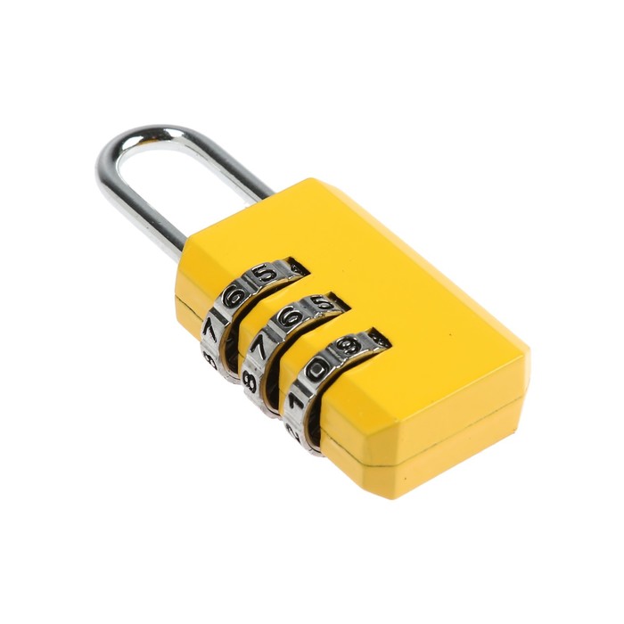 фото Замок навесной кодовый тундра zk003 желтый