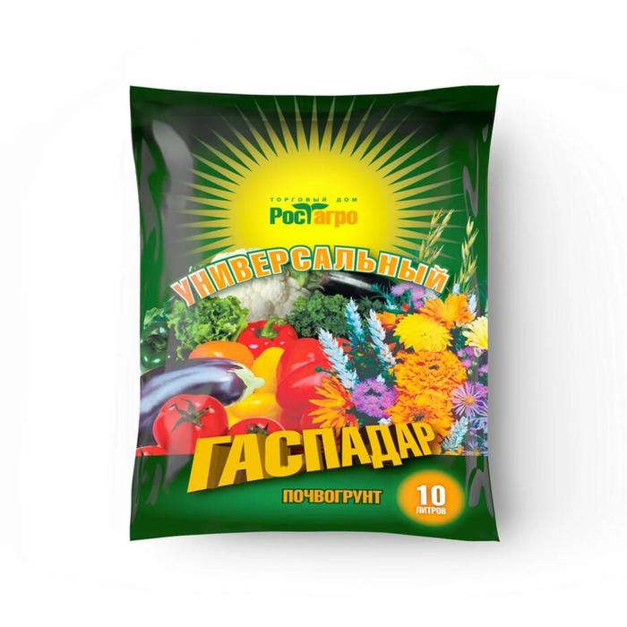 Почвогрунт элитный Универсальный "Гаспадар", 10 л
Почвогрунт элитный Универсальный "Гаспадар", 10 л