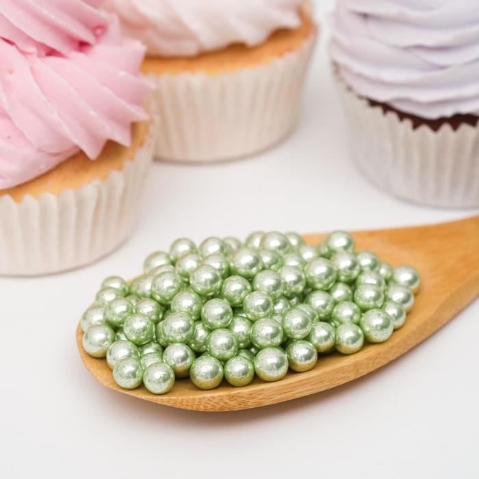 Кондитерская посыпка шарики 6 мм, зелёный хром, 50 г
Кондитерская посыпка шарики 6 мм, зелёный хром, 50 г