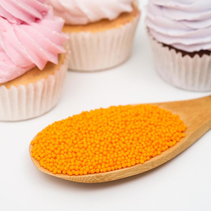 Кондитерская посыпка шарики 2 мм, оранжевый перламутровые, 50 г
Кондитерская посыпка шарики 2 мм, оранжевый перламутровые, 50 г