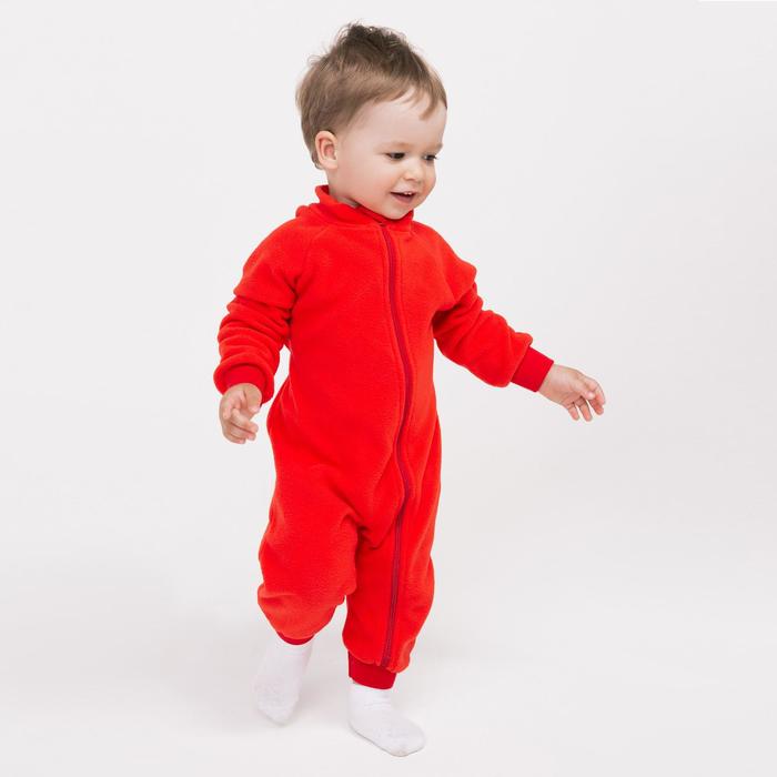 фото Комбинезон детский, цвет красный, рост 80-86 см рыжик