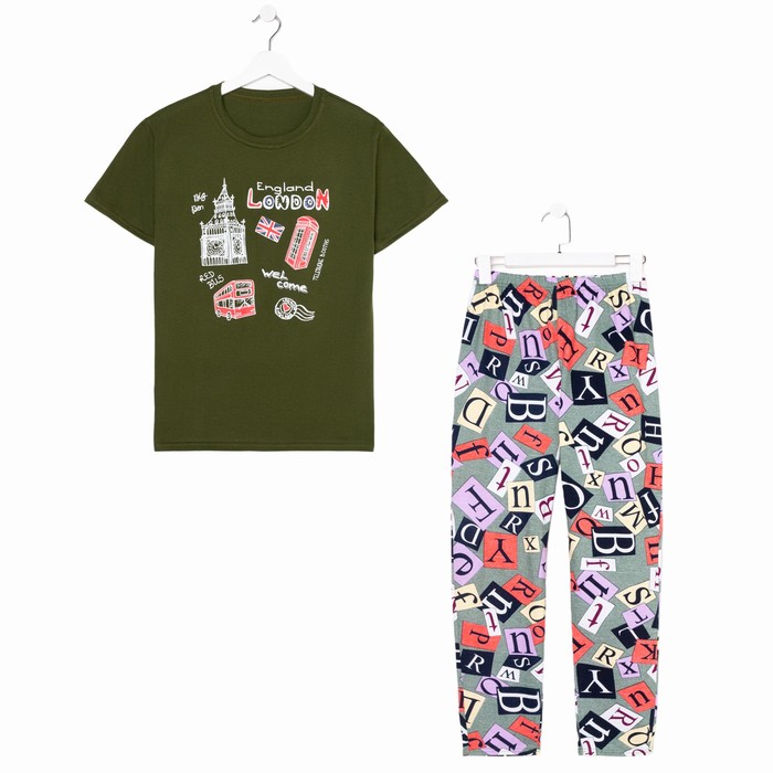 Пижама женская, цвет хаки, размер 42
Пижама женская, цвет хаки, размер 42