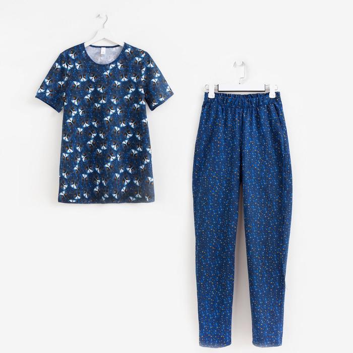 Пижама женская, цвет тёмно-синий, размер 48
Пижама женская, цвет тёмно-синий, размер 48