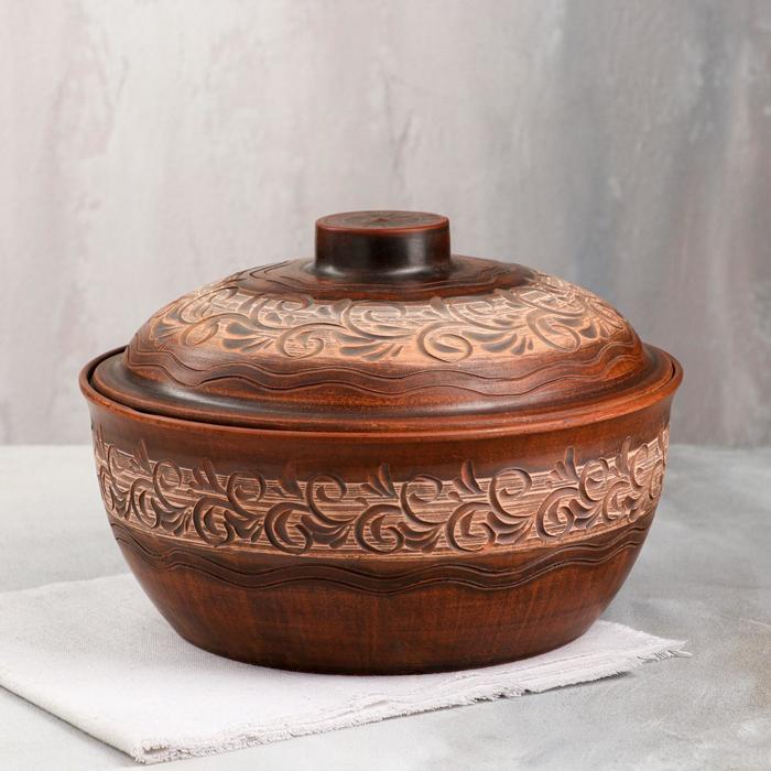 Жаровня "Гончарная", коричневая, ангоб, 4 л
Жаровня "Гончарная", коричневая, ангоб, 4 л