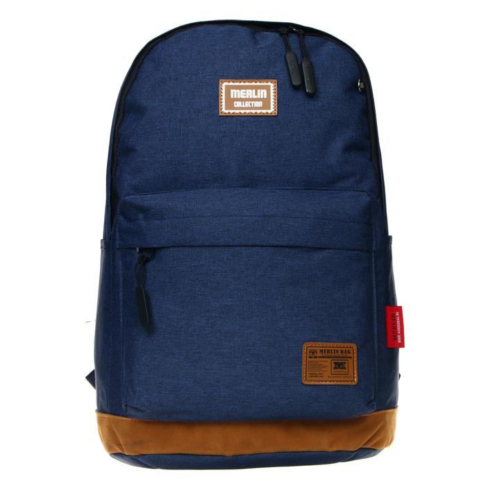 Рюкзак молодёжный, Merlin, 43 x 30 x 18 см, эргономичная спинка, синий 
Рюкзак молодёжный, Merlin, 43 x 30 x 18 см, эргономичная спинка, синий