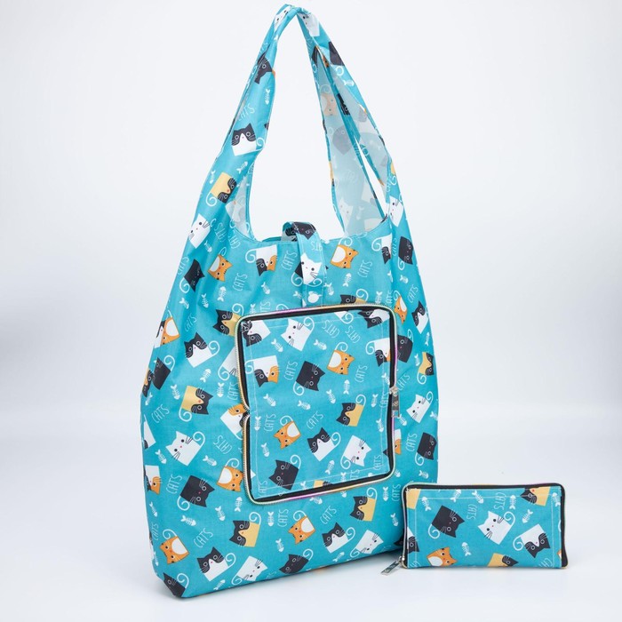 Сумка складная в кошелёк на кнопке, цвет бирюзовый
Сумка складная в кошелёк на кнопке, цвет бирюзовый