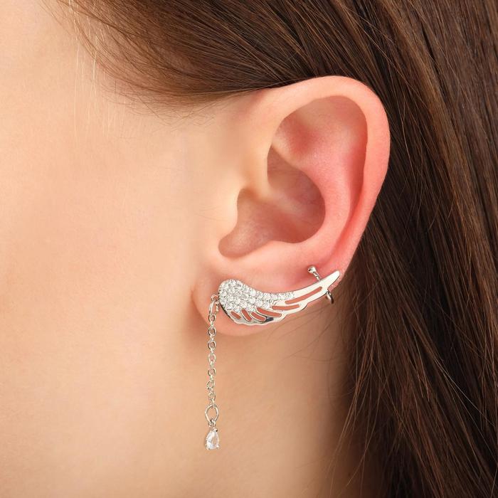 Серьга "Каффа" крылья ангела с подвеской, цвет белый в серебре
Серьга "Каффа" крылья ангела с подвеской, цвет белый в серебре