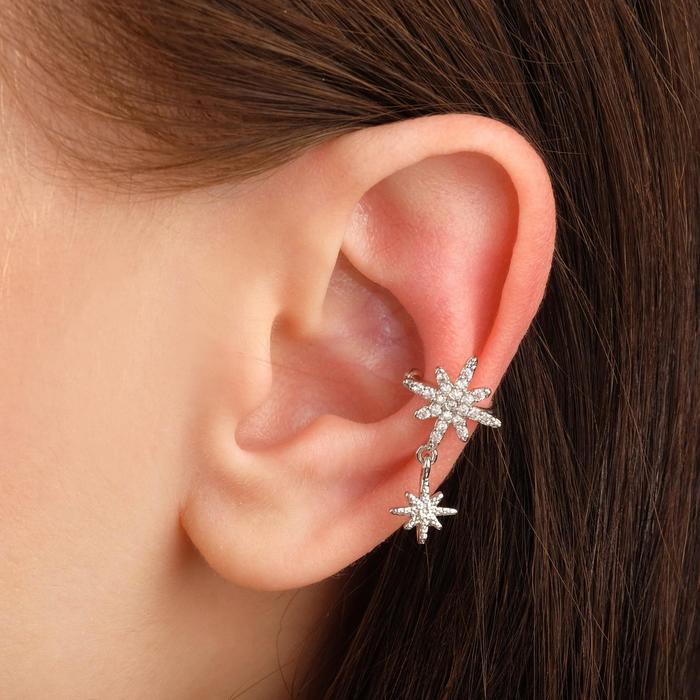 Серьга "Каффа" звезда со стразами с подвеской, цвет белый в серебре
Серьга "Каффа" звезда со стразами с подвеской, цвет белый в серебре